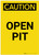 Caution: Open Pit Portrait - Label