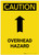 Caution: Overhead Hazard Arrows Up Portrait - Label