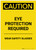 Caution: PPE Eye Protection Required Wear Safety Glasses Portrait - Label