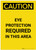 Caution: PPE Eye Protection Required in This Area Portrait - Label