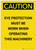 Caution: PPE Eye Protection When Operating Machinery Portrait - Label