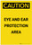 Caution: PPE Eye and Ear Protection Area Portrait - Label