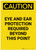 Caution: PPE Eye and Ear Protection Required Beyond This Point Portrait - Label