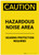 Caution: PPE Hazardous Noise Area Hearing Protection Required Portrait - Label