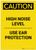 Caution: PPE High Noise Level Use Ear Protection Portrait - Label