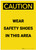Caution: PPE Wear Safety Shoes in This Area Portrait - Label
