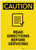 Caution: Read Directions Servicing With Graphic Portrait - Label