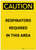Caution: Respirators Required in This Area Portrait - Label