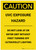 Caution: UVC Exposure Hazard Portrait - Label