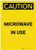 Caution: Warning Microwave In Use Portrait - Label