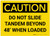 Caution: Do Not Slide Tandem Beyond 48' When Loaded - Label