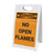 Warning: No Open Flames - A-Frame Sign