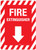 Fire Extinguisher Arrow Down - Label