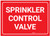 Sprinkler Control Valve - Label