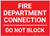 Fire Department Connection - Do Not Block Red Landscape - Label