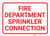 Fire Department Sprinkler Connection White Landscape - Label