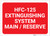 HFC 125 Extinguishing System Main/Reserve Landscape - Label