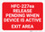 HFC 227ea Release Pending When Device is Active - Exit Area Landscape - Label