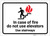 In Case Of Fire Do Not Use Elevators - Use Stairways with Icons Landscape - Label