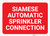 Siamese Automatic Sprinkler Connection Red Landscape - Label
