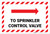 Sprinkler Control Valve with Right Arrow and Hazard Border Landscape - Label