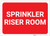 Sprinkler Riser Room Red Landscape - Label