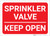Sprinkler Valve/Keep Open Landscape - Label