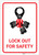 Lock Out for Safety with Graphic - Label