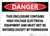 Danger: This Enclosure Contians High Voltage Electrical Equipment - Label