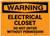 Warning: Electrical Closet Do Not Enter Without Permission - Label