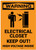 Warning: Electrical Closet - Keep Out/High Voltage with Icon - Label