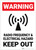 Warning: Radio Frequency and Electrical Hazard - Label