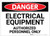 Danger: Electrical Equipment Authorized Personnel Text Only - Label