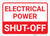 Electrical Power Shut Off Landscape - Label