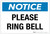 Notice: Please Ring Bell - Label