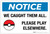 Notice: Pokémon - We Caught Them All/Please Play Elsewhere - Label