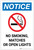 Notice: No Smoking Matches Or Open Lights Portrait - Label