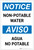 Notice: Non Potable Water Bilingual Spanish Portrait - Label