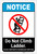 Notice: Do Not Climb Ladder - Access Restricted to Maintenance Staff Only ANSI Portrait - Label
