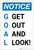 Notice: Goal Get Out And Look Portrait - Label