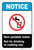 Notice: Non-Potable Water - Not for Drinking or Cooking Use Portrait ANSI - Label