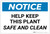 Notice: Help Keep this Plant Safe and Clean - Label