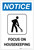 Notice: Focus On Housekeeping with Icon Portrait - Label