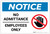 Notice: No Admittance - Employees Only With Graphic - Label