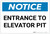 Notice: Entrance to Elevator Pit - Label