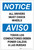 Notice: All Drivers Must Chock Wheels Bilingual Spanish Portrait - Label