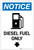 Notice: Diesel Fuel Only Portrait with Icon - Label
