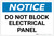 Notice: Do Not Block Electrical Panel - Label
