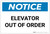 Notice: Elevator Out Of Order Landscape - Label
