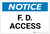 Notice: F. D. Access - Label